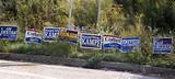 Campaign Signs By Polling Places pictures