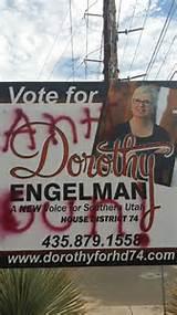 photos of Campaign Signs Vandalized